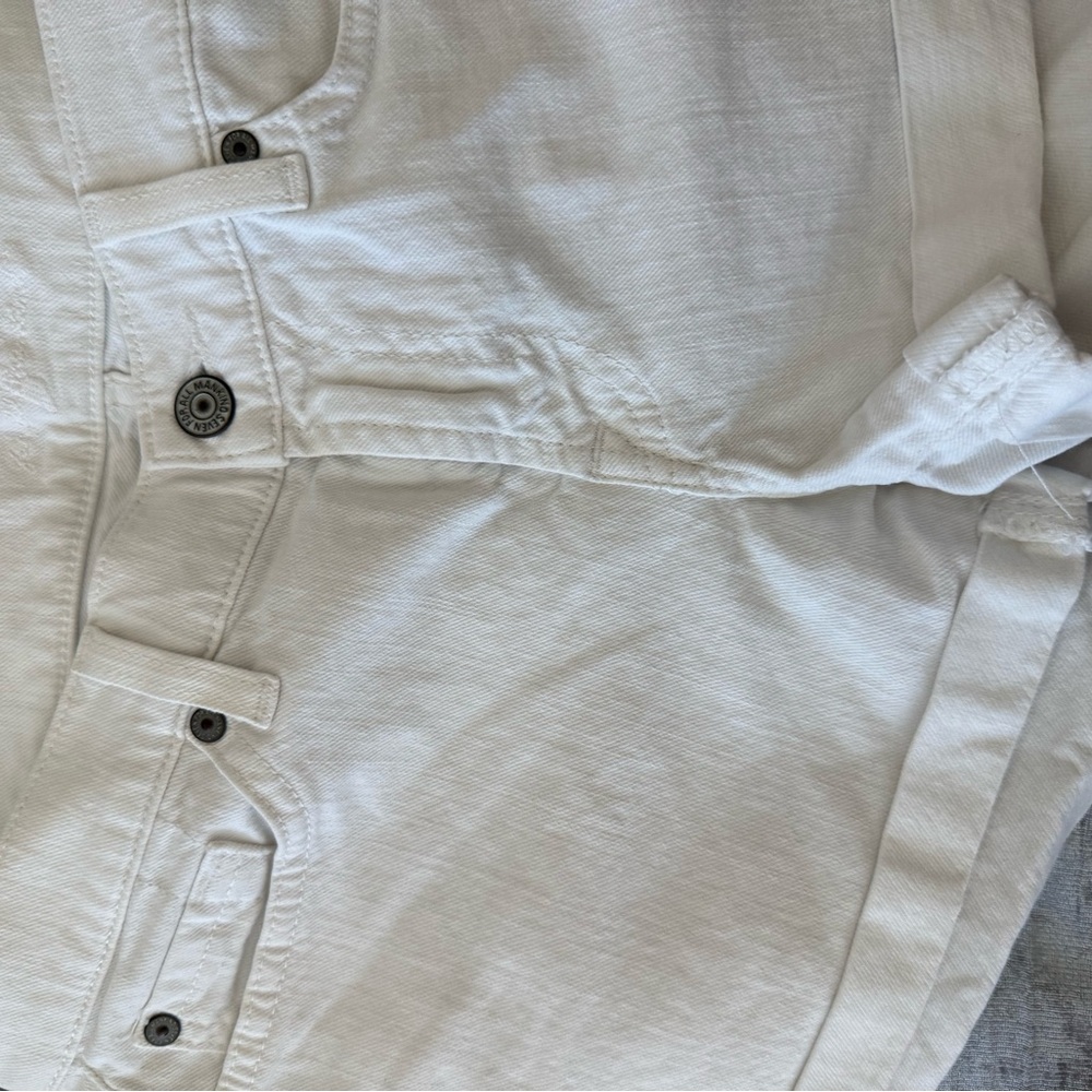 Zara Cream Denim Shorts